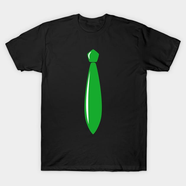 Shiny Green Tie T-Shirt by Axiomfox